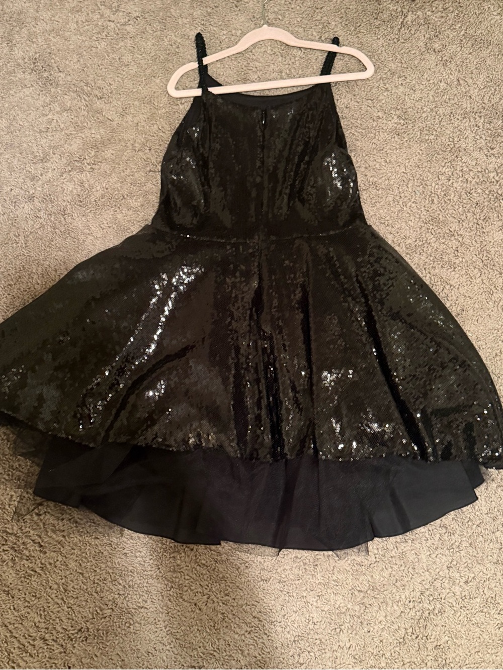 Zoe Ltd Black Sequin Skater Dress Skirt